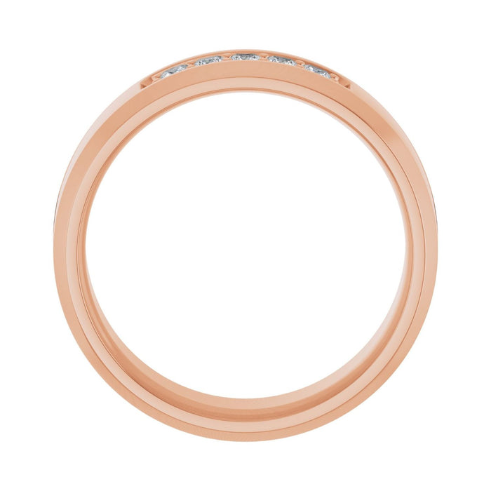 14K Rose Gold 1/5 CTW Lab-Grown Diamond Band