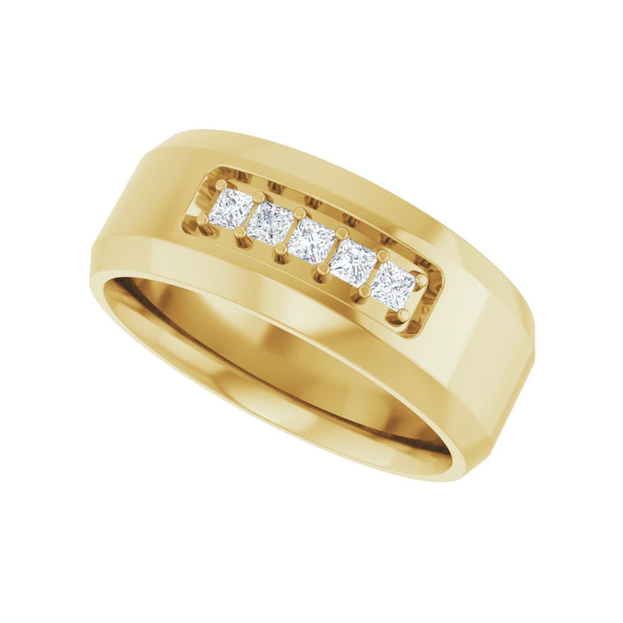 14K Yellow Gold 1/5 CTW Lab-Grown Diamond Band