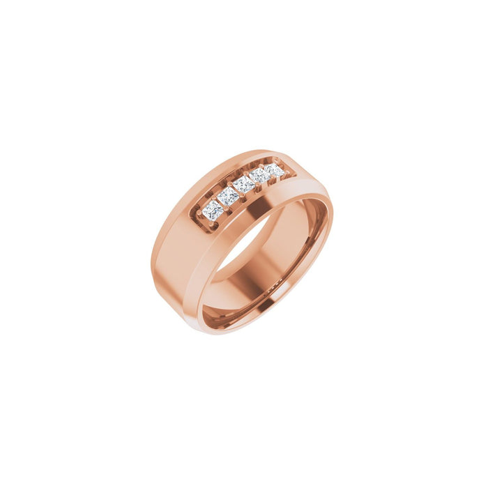 14K Rose Gold 1/5 CTW Lab-Grown Diamond Band