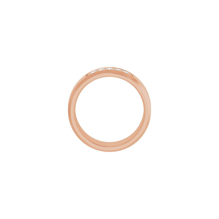 14K Rose Gold 1/5 CTW Lab-Grown Diamond Band