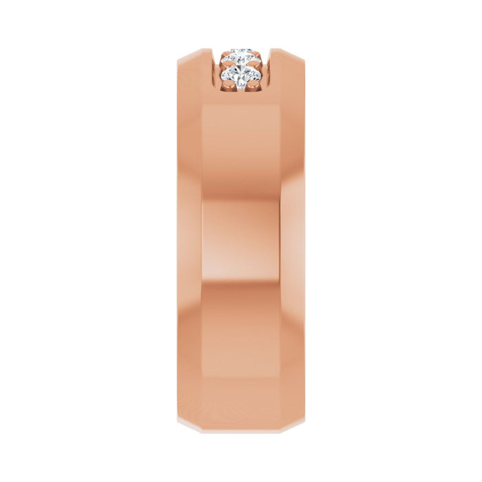 14K Rose Gold 1/6 CTW Lab-Grown Diamond Band