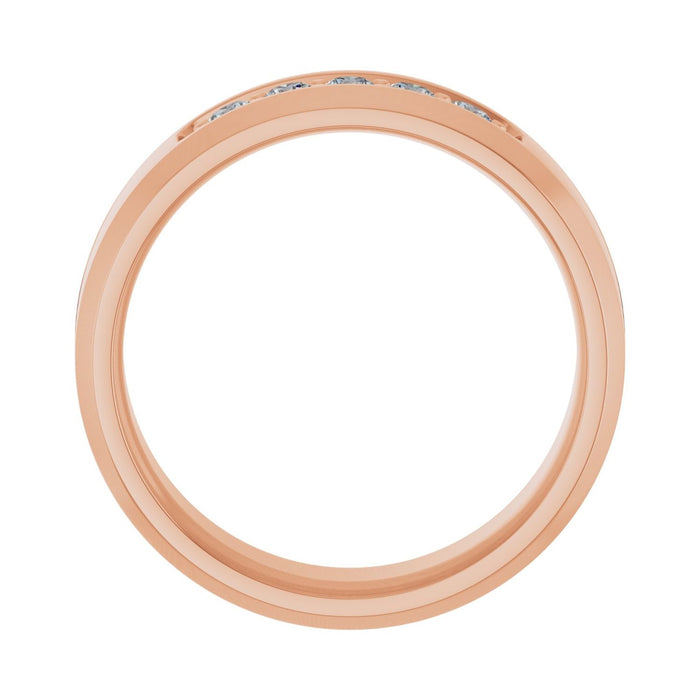 14K Rose Gold 1/6 CTW Lab-Grown Diamond Band