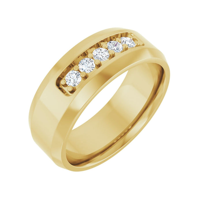 14K Yellow Gold 1/6 CTW Lab-Grown Diamond Band