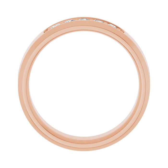 14K Rose Gold 1/6 CTW Lab-Grown Diamond Band