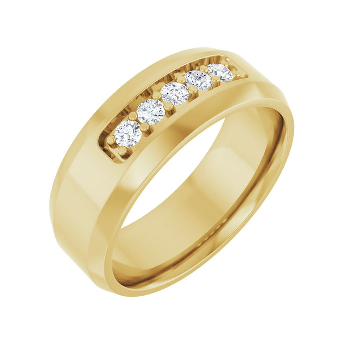 14K Yellow Gold 1/6 CTW Lab-Grown Diamond Band