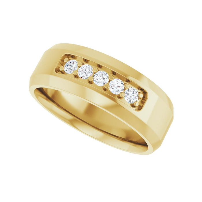 14K Yellow Gold 1/6 CTW Lab-Grown Diamond Band
