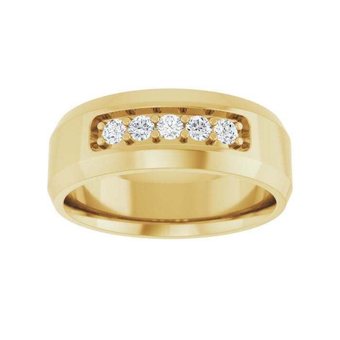 14K Yellow Gold 1/6 CTW Lab-Grown Diamond Band