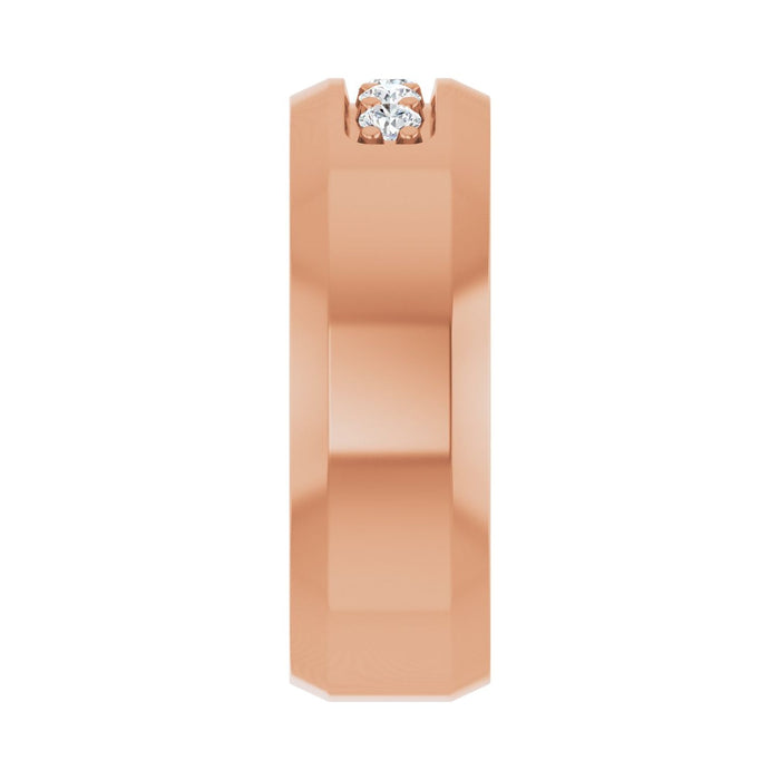 14K Rose Gold 1/6 CTW Lab-Grown Diamond Band