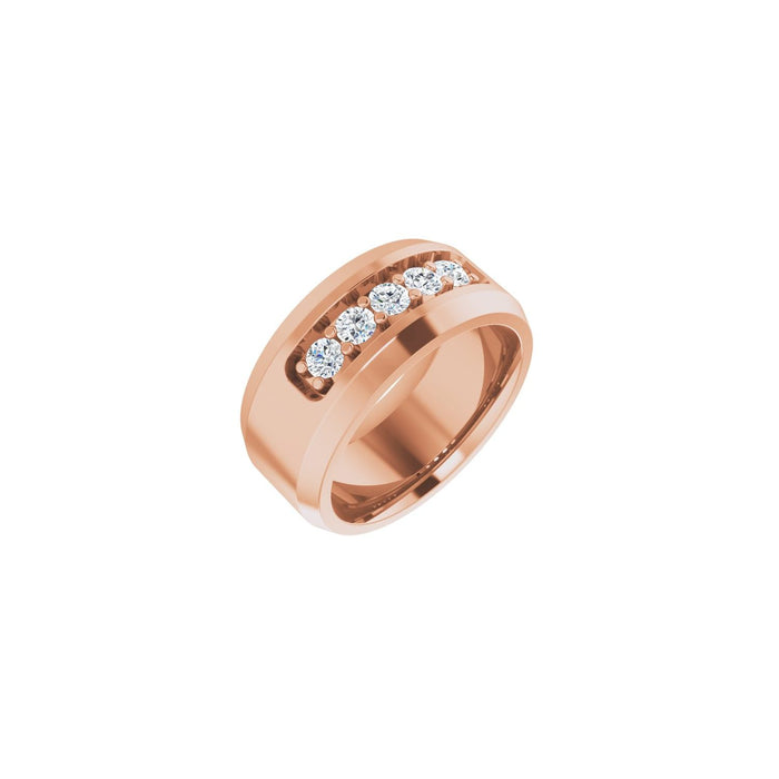 14K Rose Gold 1/2 CTW Lab-Grown Diamond Band