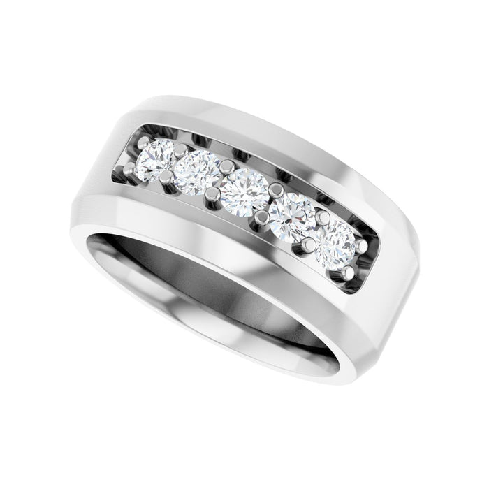 14K White Gold 1/2 CTW Lab-Grown Diamond Band