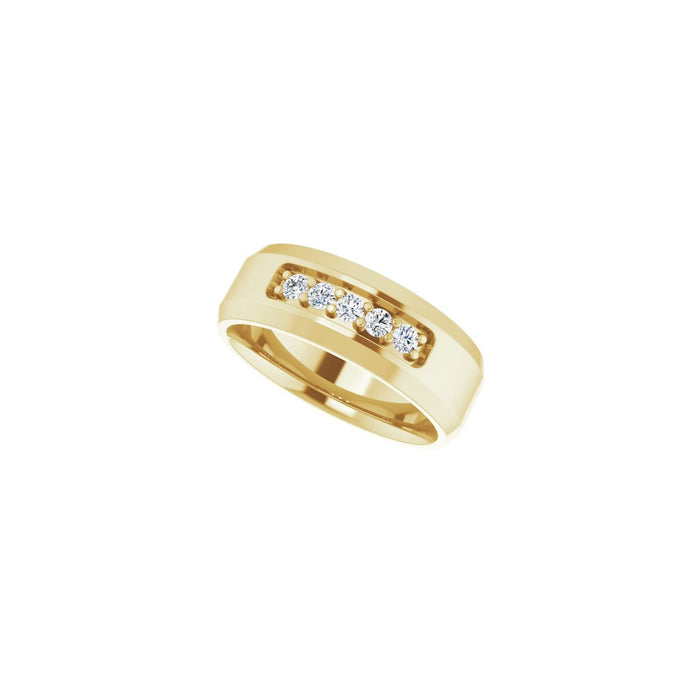 14K Yellow Gold 1/6 CTW Lab-Grown Diamond Band