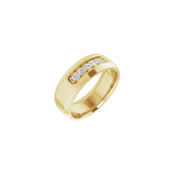 14K Yellow Gold 1/6 CTW Lab-Grown Diamond Band
