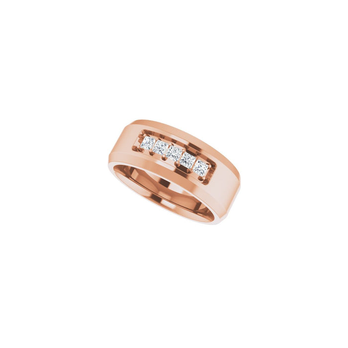 14K Rose Gold 1/2 CTW Lab-Grown Diamond Band