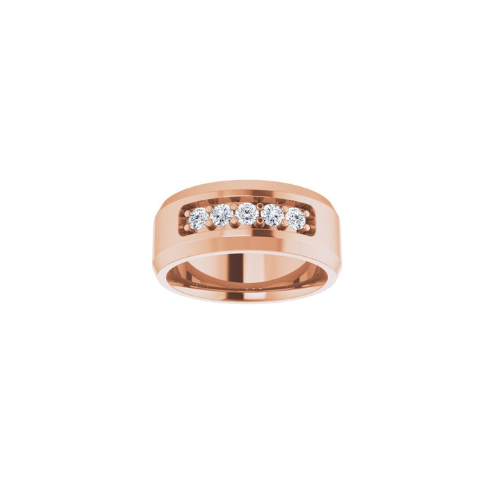 14K Rose Gold 1/2 CTW Lab-Grown Diamond Band