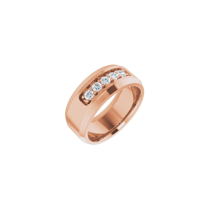 14K Rose Gold 1/2 CTW Lab-Grown Diamond Band