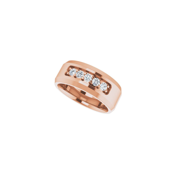 14K Rose Gold 1/2 CTW Lab-Grown Diamond Band