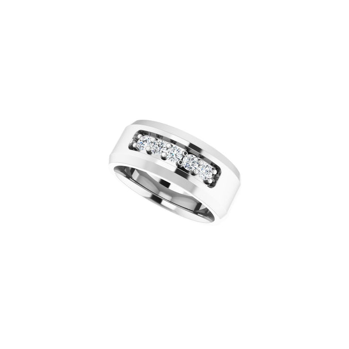 14K White Gold 1/2 CTW Lab-Grown Diamond Band