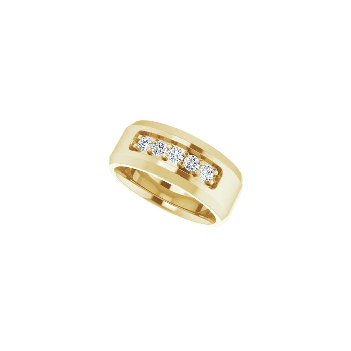 14K Yellow Gold 1/2 CTW Lab-Grown Diamond Band