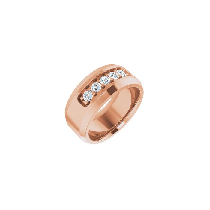 14K Rose Gold 1/2 CTW Lab-Grown Diamond Band