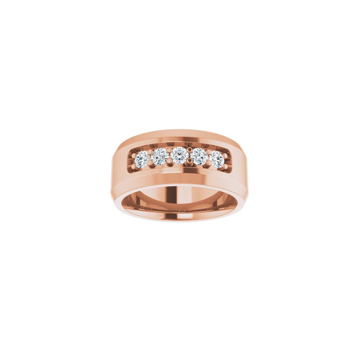 14K Rose Gold 1/2 CTW Lab-Grown Diamond Band