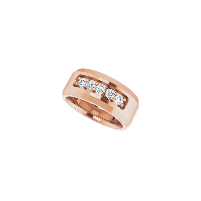 14K Rose Gold 1/2 CTW Lab-Grown Diamond Band