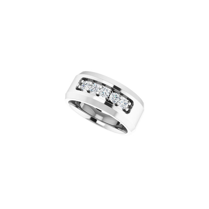 14K White Gold 1/2 CTW Lab-Grown Diamond Band