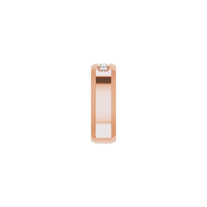 14K Rose Gold 1/6 CTW Lab-Grown Diamond Band