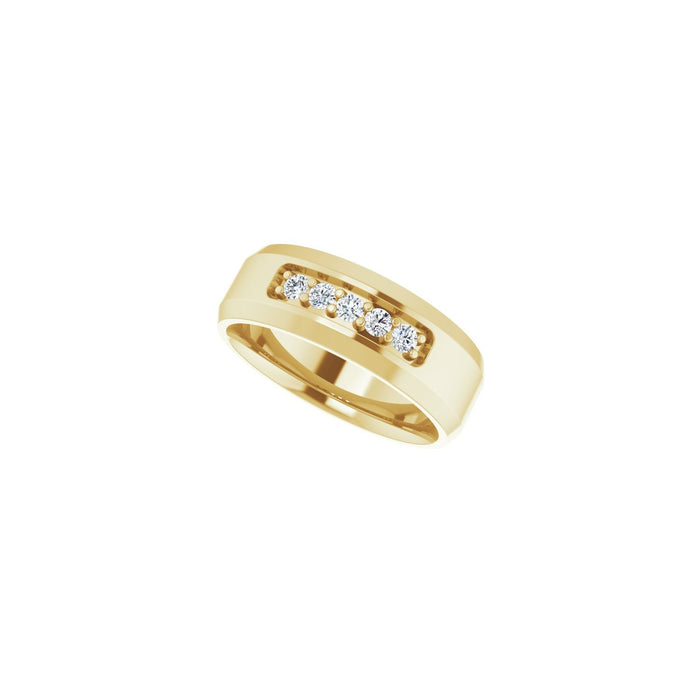 14K Yellow Gold 1/6 CTW Lab-Grown Diamond Band
