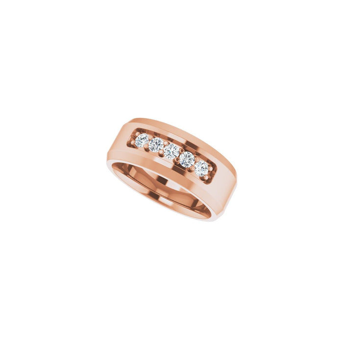14K Rose Gold 1/2 CTW Lab-Grown Diamond Band