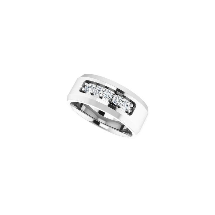 14K White Gold 1/2 CTW Lab-Grown Diamond Band