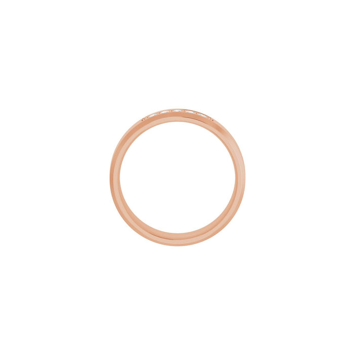 14K Rose Gold 1/6 CTW Lab-Grown Diamond Band