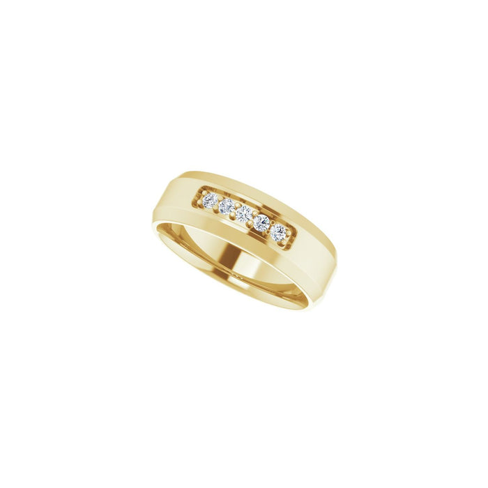 14K Yellow Gold 1/6 CTW Lab-Grown Diamond Band