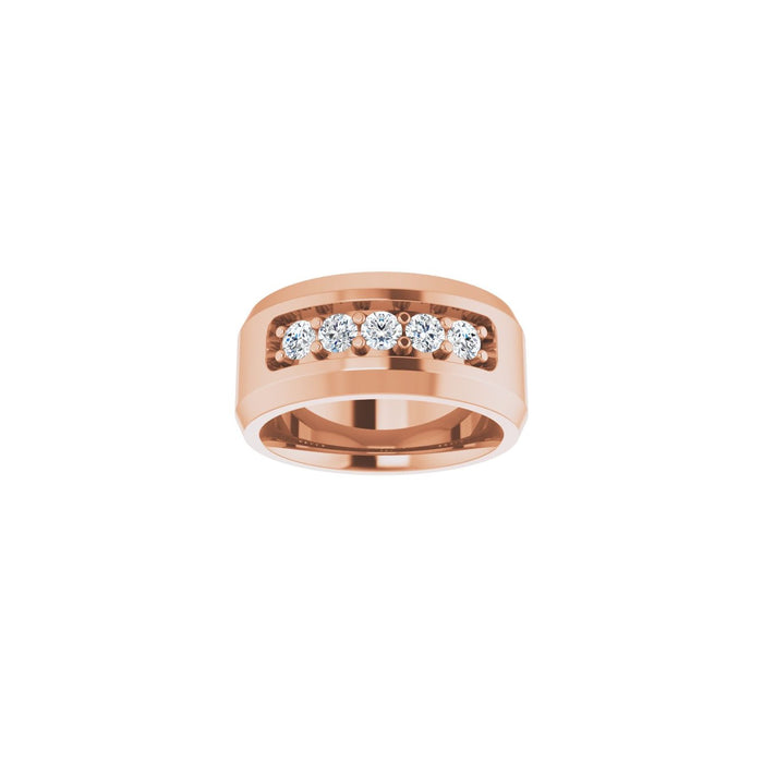 14K Rose Gold 1/2 CTW Lab-Grown Diamond Band