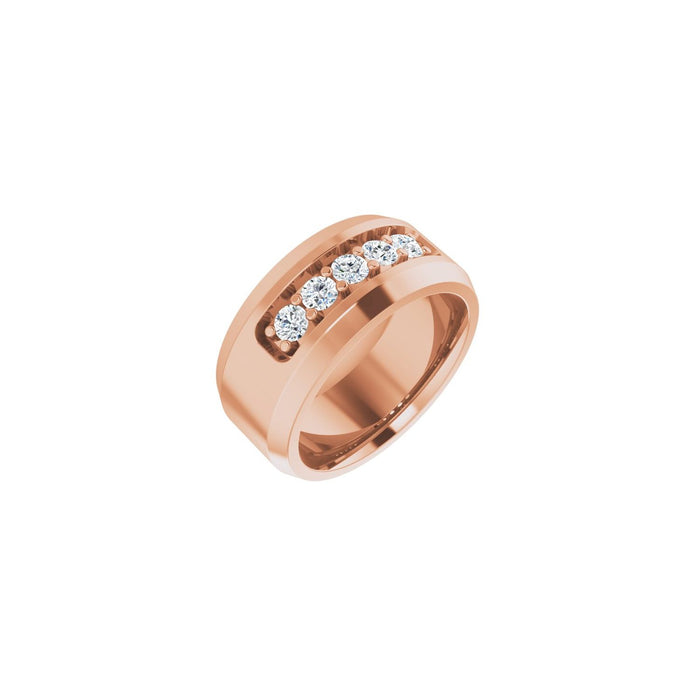 14K Rose Gold 1/2 CTW Lab-Grown Diamond Band