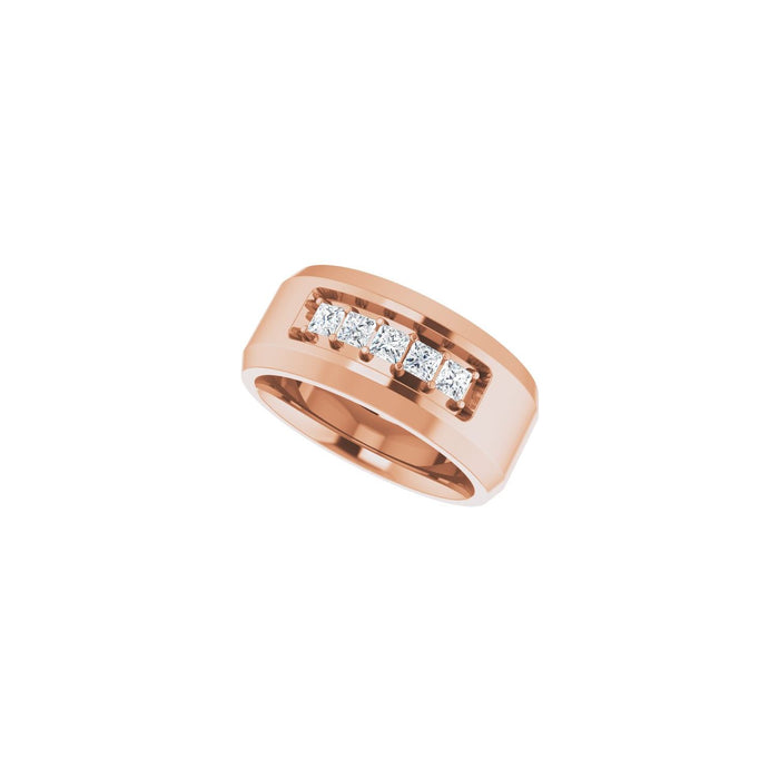 14K Rose Gold 1/2 CTW Lab-Grown Diamond Band