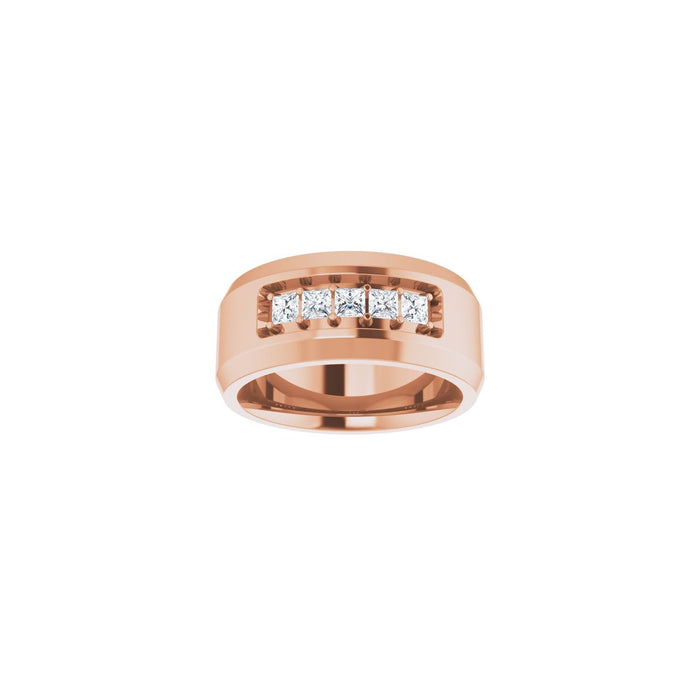 14K Rose Gold 1/2 CTW Lab-Grown Diamond Band