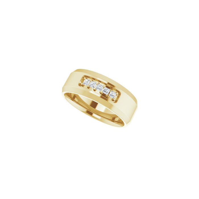 14K Yellow Gold 1/5 CTW Lab-Grown Diamond Band
