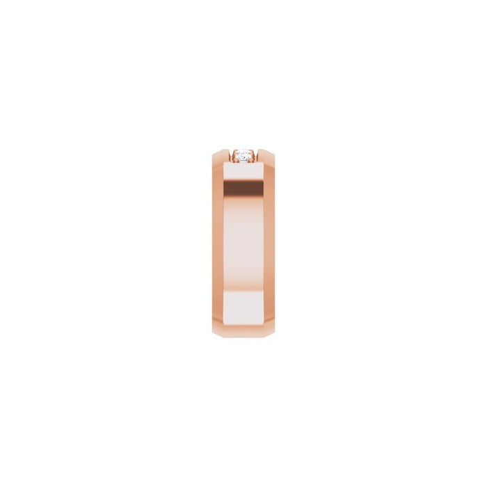 14K Rose Gold 1/5 CTW Lab-Grown Diamond Band