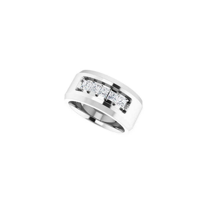 14K White Gold 3/4 CTW Lab-Grown Diamond Band