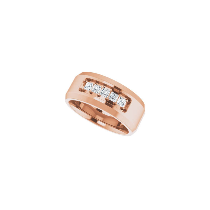 14K Rose Gold 1/2 CTW Lab-Grown Diamond Band