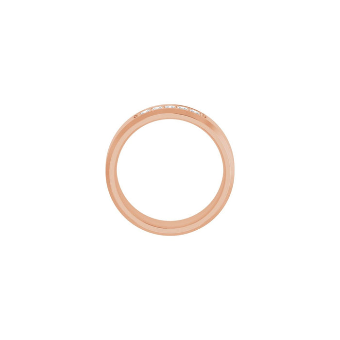14K Rose Gold 1/5 CTW Lab-Grown Diamond Band
