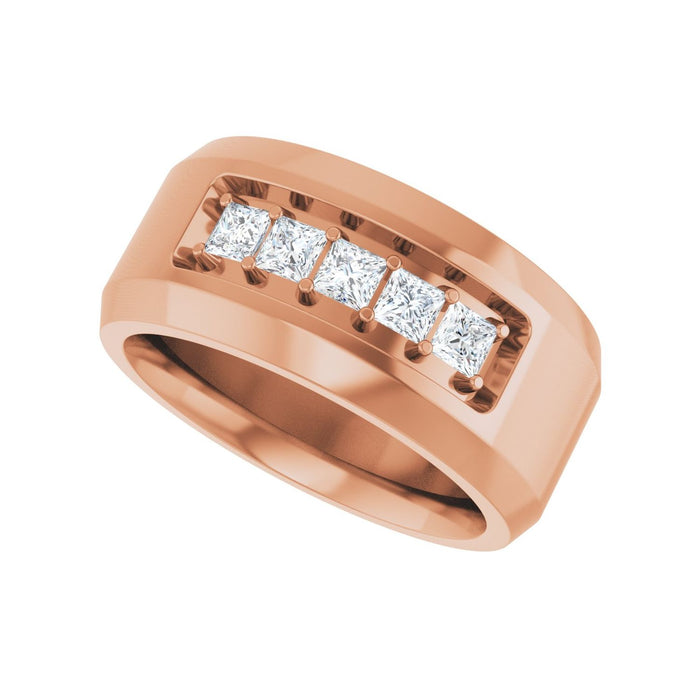 14K Rose Gold 1/2 CTW Lab-Grown Diamond Band