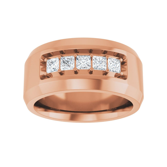 14K Rose Gold 1/2 CTW Lab-Grown Diamond Band