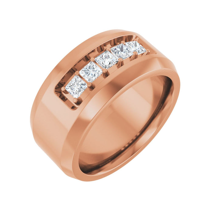 14K Rose Gold 1/2 CTW Lab-Grown Diamond Band