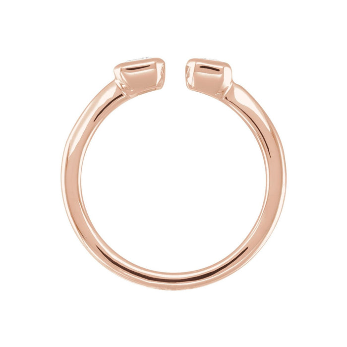14K Rose Gold 1 CTW Lab-Grown Diamond Two-Stone Ring