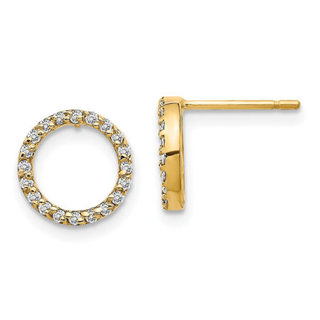 10k Open Circle Earrings Mounting (10XE3073)