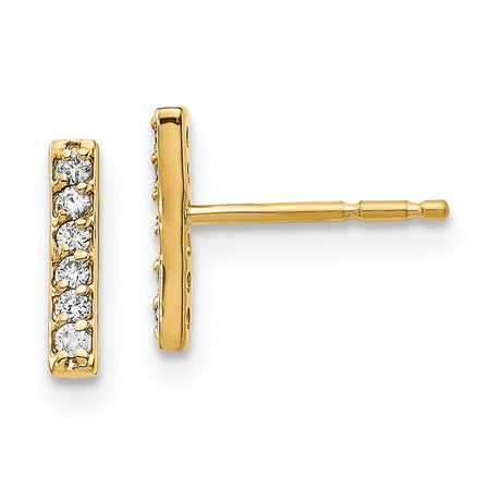10k Bar Earrings Mounting (10XE3075)
