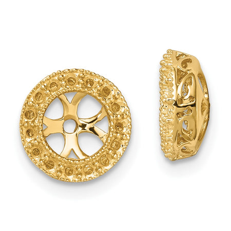 10k Diamond Earring Jacket Mountings (10XJ34)