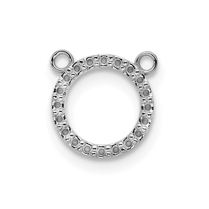 10k White Gold Open Circle Necklace w/out Chain Mounting (10XP5027W)