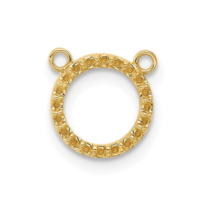 10k Open Circle Necklace w/out Chain Mounting (10XP5027)